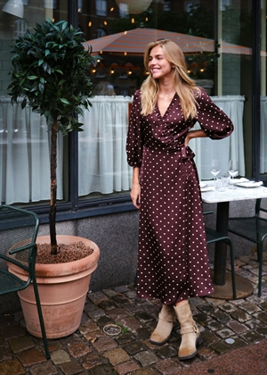 Malinga Dot kjole Wine Neo Noir 